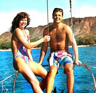 Joy on boat in Hawaii